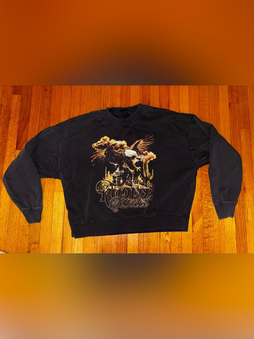 H&M Oversized Fit Pullover Sweatshirt Eagle Graphic Men's XL